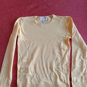 Banana Republic Women's Soft Yellow Crewneck Sweater